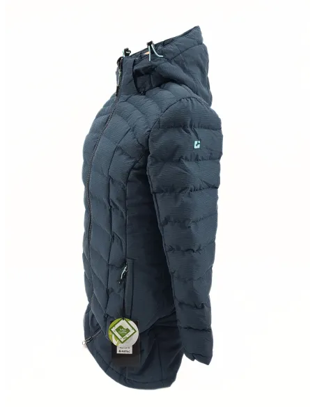 Damska Parka Zimowa Killtec Skane Wmn Prk Puchowa z Kapturem Niebieska 40 L