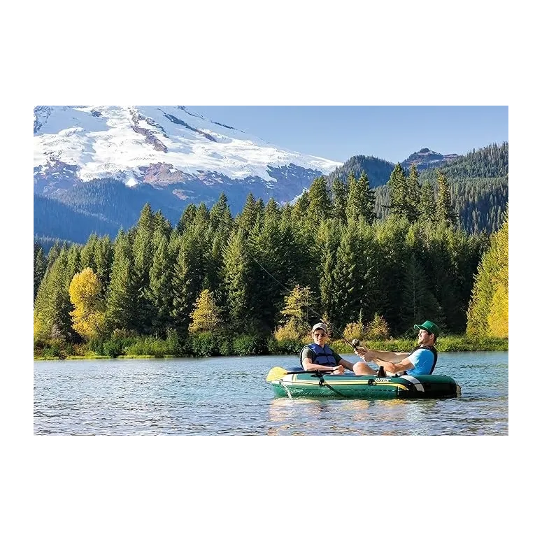 Ponton Dwuosobowy Intex Seahawk 2 236x114x41 cm Wiosła Pompka 3 Komory PVC