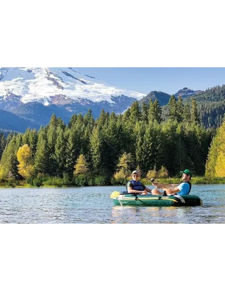 Ponton Dwuosobowy Intex Seahawk 2 236x114x41 cm Wiosła Pompka 3 Komory PVC