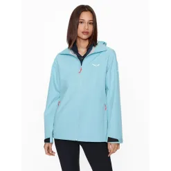 Kurtka Damska Przejściowa Salewa Puez Aqua 3 Przeciwdeszczowa Niebieska XL