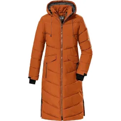 Parka Damska Killtec Kow 62 Pikowana Puchowa Z Kapturem Brązowa Zimowa r 46