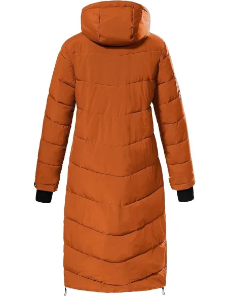 Parka Damska Killtec Kow 62 Pikowana Puchowa Z Kapturem Brązowa Zimowa r 46
