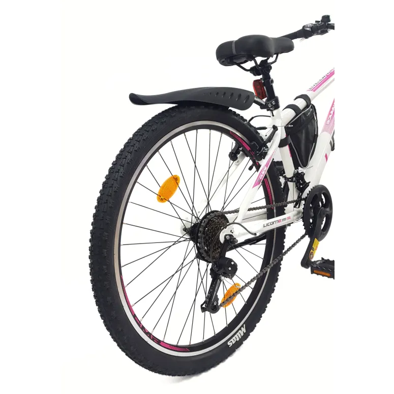 Rower Górski Damski Młodzieżowy 26 MTB Amortyzacja Sakwa Światła Dzwonek