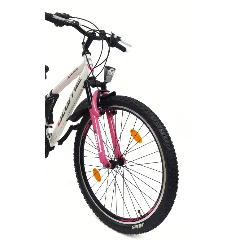 Rower Górski Damski Młodzieżowy 26 MTB Amortyzacja Sakwa Światła Dzwonek