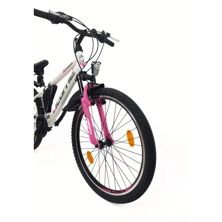 Rower Górski Dziewczęcy Młodzieżowy 24 Amortyzacja Sakwa Światła Dzwonek