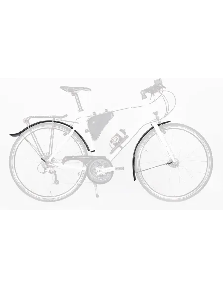 Błotniki Rowerowe SKS Velo 42 Urban Zestaw Przód Tył Z Rozpórkami Czarne 28