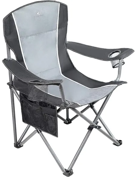 Krzesło Turystyczne Alpha Camp Wędkarskie Składane Z Uchwytami Na Napoje