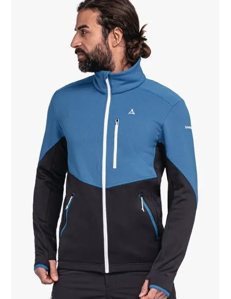 Kurtka Męska Schöffel Lodron Polarowa Wygodna Elastyczna Niebieska r 54/XXL