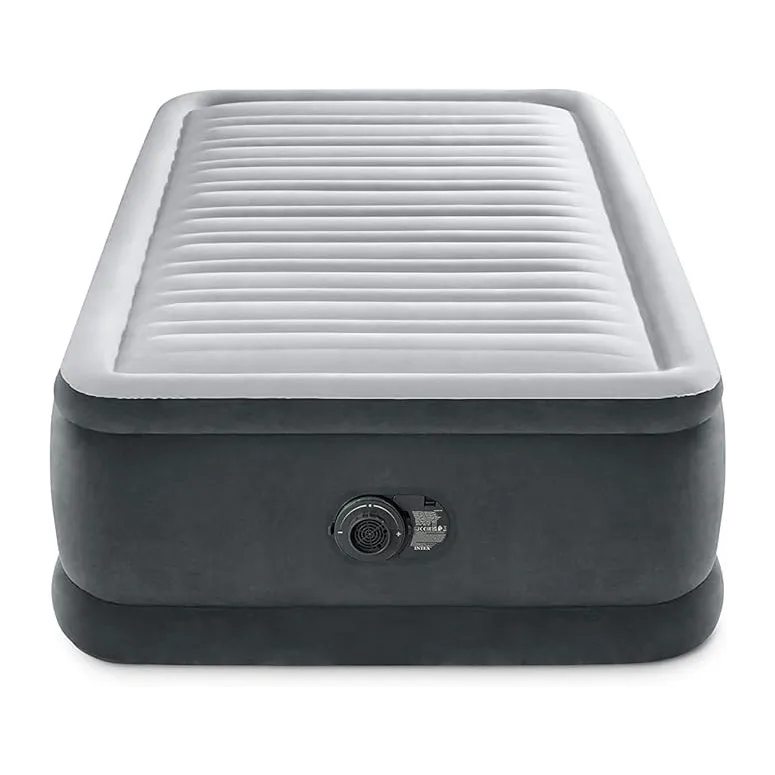 Materac Dmuchany Z Pompką Intex Twin Comfort Plush Jednoosobowy PVC Welur