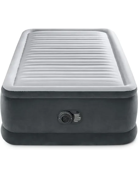 Materac Dmuchany Z Pompką Intex Twin Comfort Plush Jednoosobowy PVC Welur