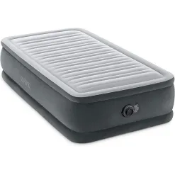 Materac Dmuchany Z Pompką Intex Twin Comfort Plush Jednoosobowy PVC Welur