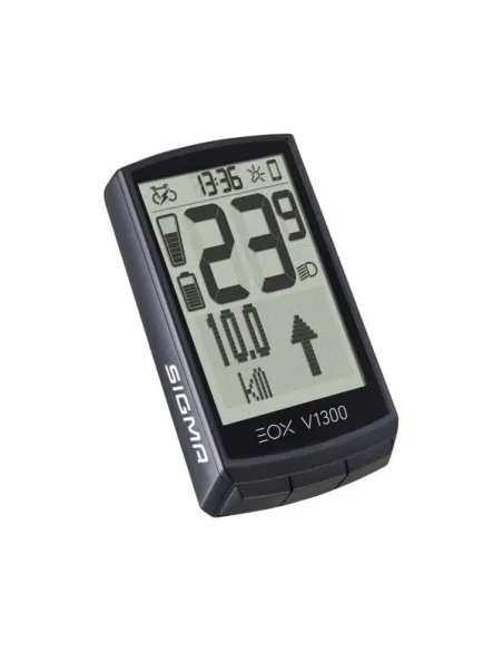 Licznik Rowerowy Sigma Eox V1300 Bezprzewodowy Komputer Czarny E-bike IPX7
