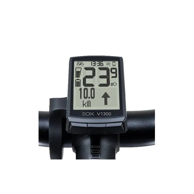 Licznik Rowerowy Sigma Eox V1300 Bezprzewodowy Komputer Czarny E-bike IPX7