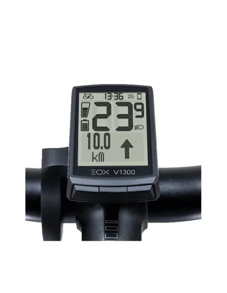 Licznik Rowerowy Sigma Eox V1300 Bezprzewodowy Komputer Czarny E-bike IPX7