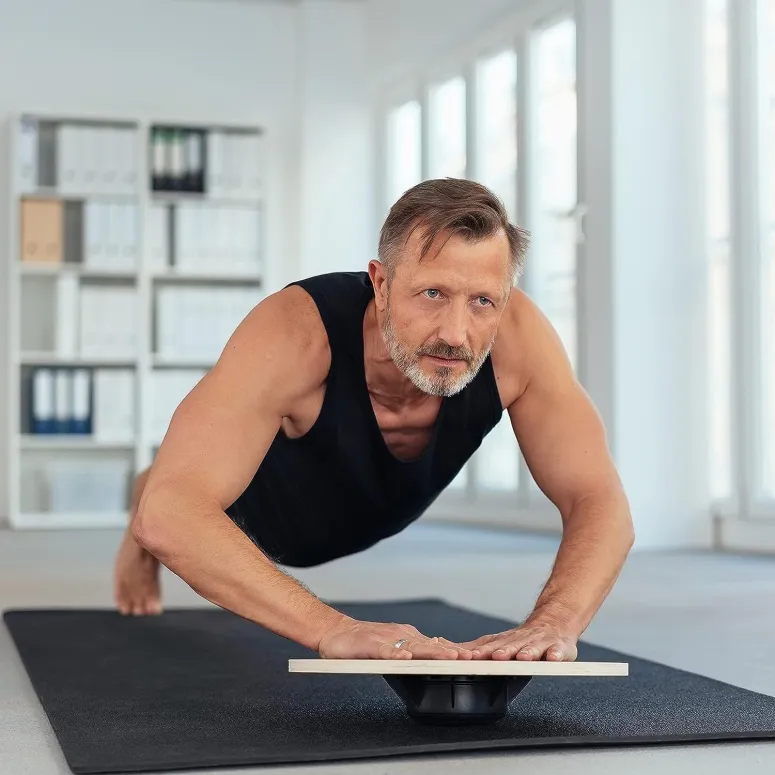 Drewniana Deska Treningowa Yes4All Wobble Balance Solidna Konstrukcja 136kg