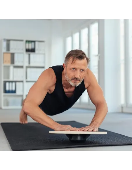 Drewniana Deska Treningowa Yes4All Wobble Balance Solidna Konstrukcja 136kg