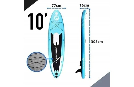 Deska Do Paddleboardingu Exprotrek Pompowana Stabilna Komfortowa Max 150kg