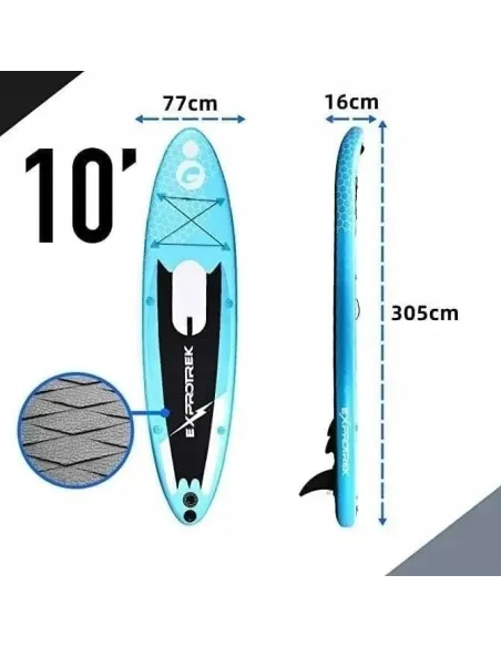 Deska Do Paddleboardingu Exprotrek Pompowana Stabilna Komfortowa Max 150kg
