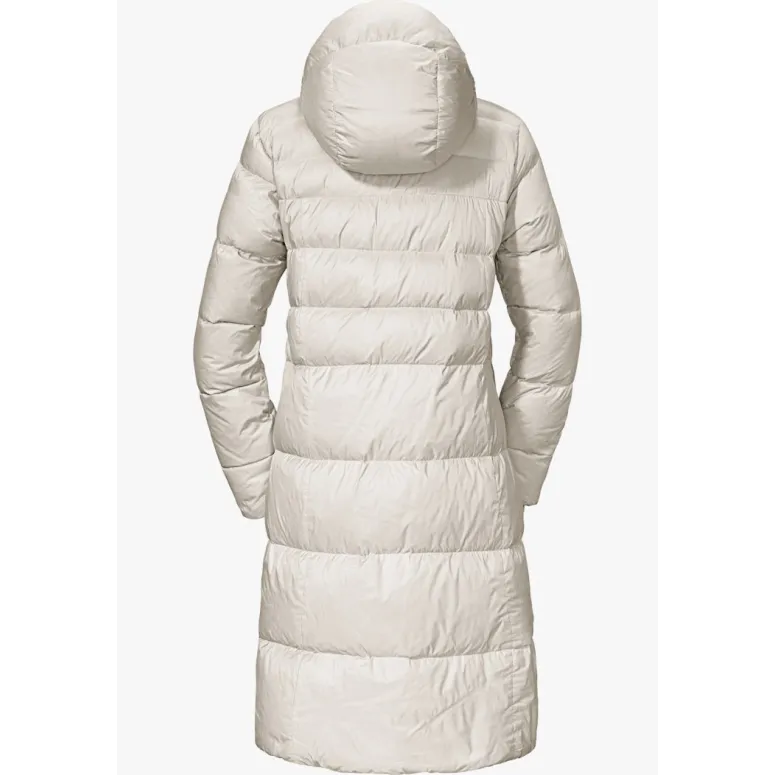 Płaszcz Damski Puchowy Schöffel Down Coat Kenosha Biały Pikowany r. XS/34