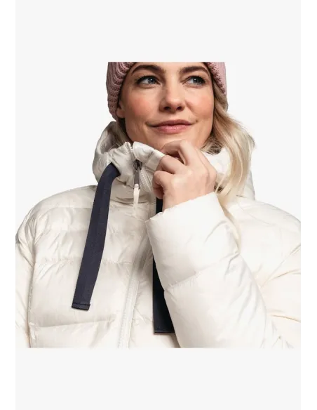 Płaszcz Damski Puchowy Schöffel Down Coat Kenosha Biały Pikowany r. XS/34