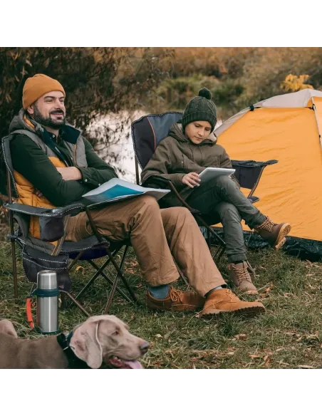 Krzesło Kempingowe Overmont składane Rama Stal Stopowa Tkanina Oxford 600D