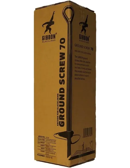Śruba Uziemiająca Gibbon Do Slackline Kotwa Gruntowa Czarna Stalowa 70 cm
