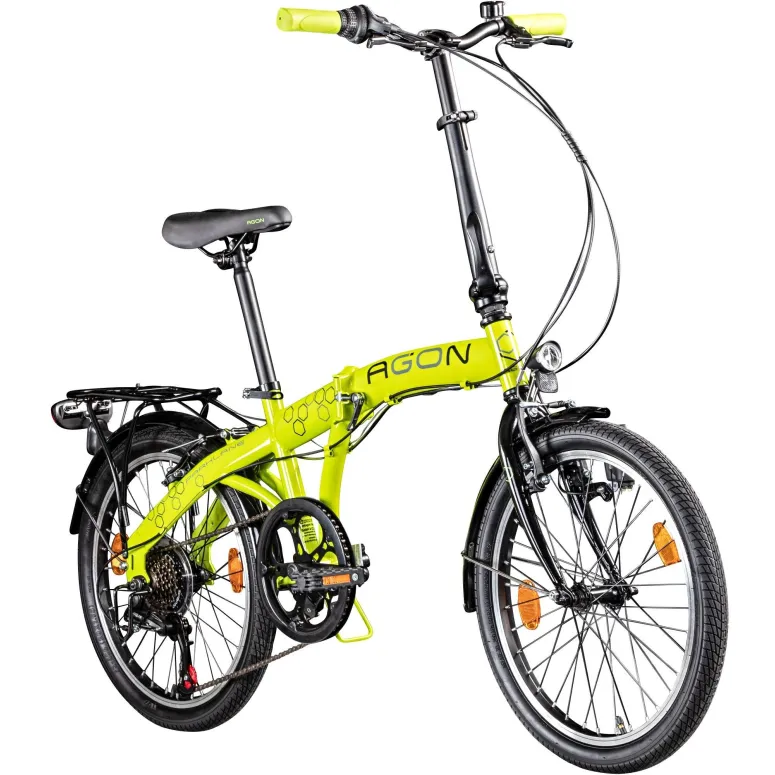 Rower Składany Miejski 20 Damski Męski Składak Bagaż Światła Dzwonek Stopka