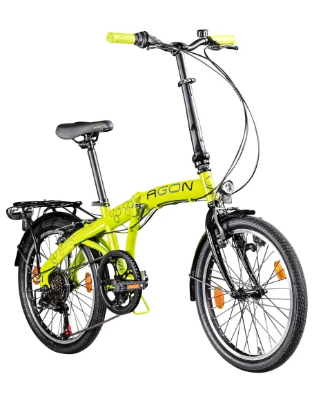 Rower Składany Miejski 20 Damski Męski Składak Bagaż Światła Dzwonek Stopka