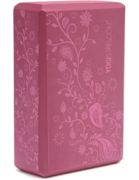 Blok Do Jogi Yogistar Lekki Wykonany Z Trwałej Twardej Pianki Kwiatowy Wzór