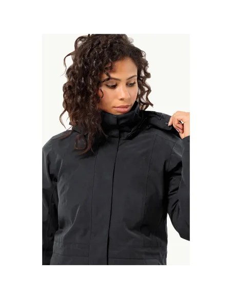 Kurtka Damska Zimowa Jack Wolfskin Ottawa Coat 3 W 1 Wodoodporna Bluesign