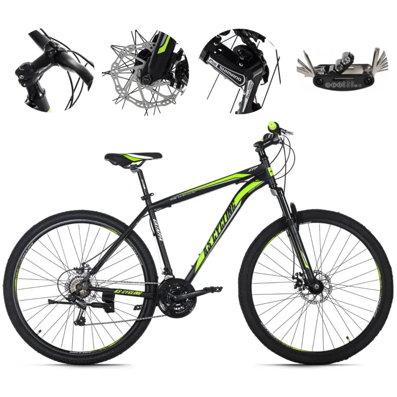 Rower Górski Męski Damski 29 MTB Hardtail Tarcze Stopka Dzwonek Góral Amory