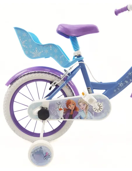 Rower Dziecięcy Dziewczęcy 16 Kraina Lodu Stalowy FROZEN Bagażnik Koszyk
