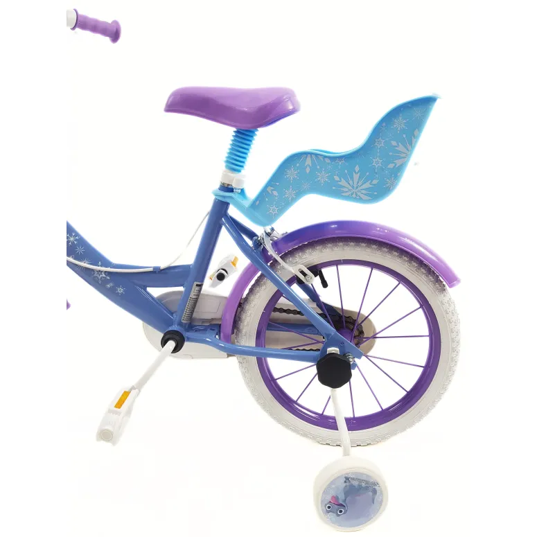 Rower Dziecięcy Dziewczęcy 16 Kraina Lodu Stalowy FROZEN Bagażnik Koszyk