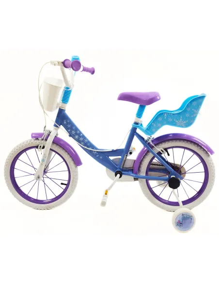 Rower Dziecięcy Dziewczęcy 16 Kraina Lodu Stalowy FROZEN Bagażnik Koszyk