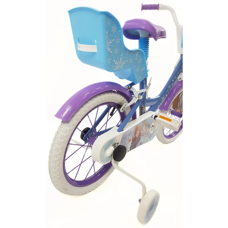 Rower Dziecięcy Dziewczęcy 16 Kraina Lodu Stalowy FROZEN Bagażnik Koszyk