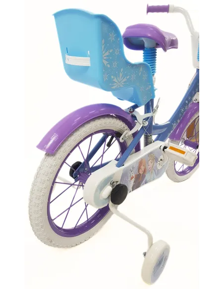 Rower Dziecięcy Dziewczęcy 16 Kraina Lodu Stalowy FROZEN Bagażnik Koszyk
