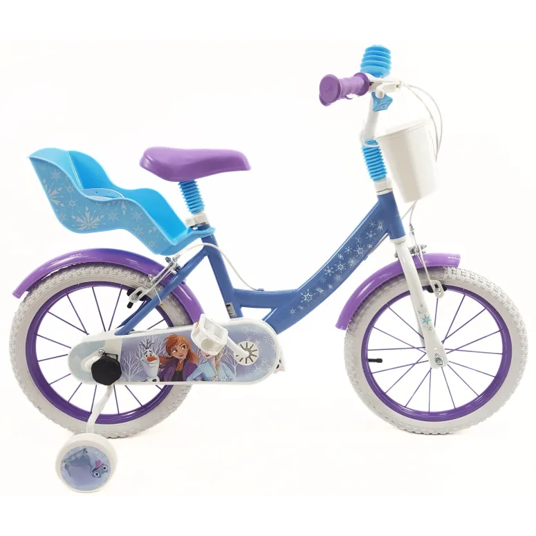 Rower Dziecięcy Dziewczęcy 16 Kraina Lodu Stalowy FROZEN Bagażnik Koszyk