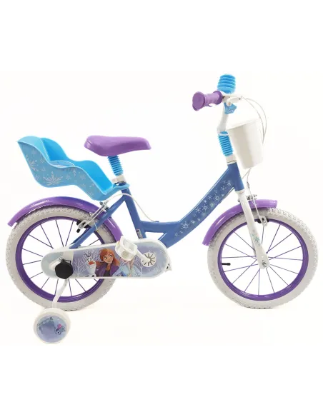 Rower Dziecięcy Dziewczęcy 16 Kraina Lodu Stalowy FROZEN Bagażnik Koszyk
