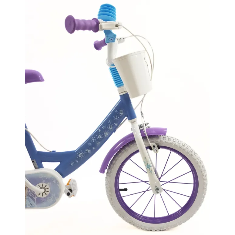 Rower Dziecięcy Dziewczęcy 16 Kraina Lodu Stalowy FROZEN Bagażnik Koszyk