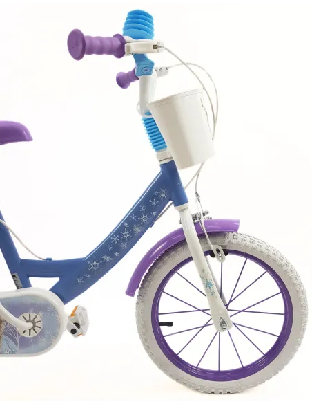 Rower Dziecięcy Dziewczęcy 16 Kraina Lodu Stalowy FROZEN Bagażnik Koszyk