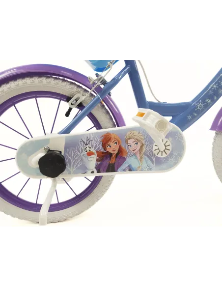 Rower Dziecięcy Dziewczęcy 16 Kraina Lodu Stalowy FROZEN Bagażnik Koszyk