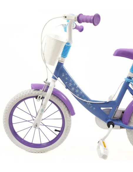 Rower Dziecięcy Dziewczęcy 16 Kraina Lodu Stalowy FROZEN Bagażnik Koszyk