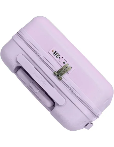 Walizka Kabinowa Pepe Jeans Accent Fioletowa Podróżna Na Kółkach 37 l ABS