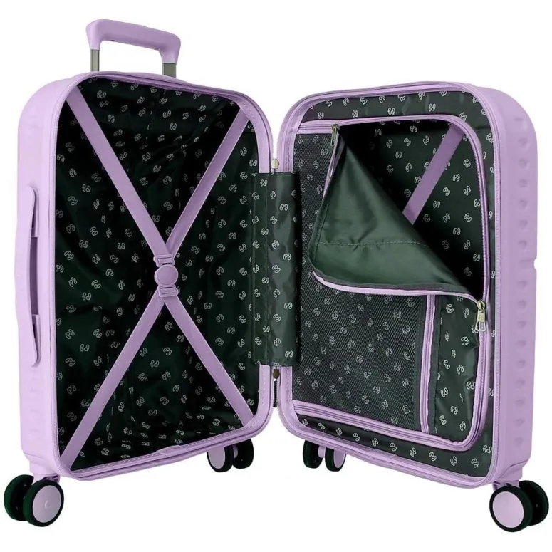 Walizka Kabinowa Pepe Jeans Accent Fioletowa Podróżna Na Kółkach 37 l ABS