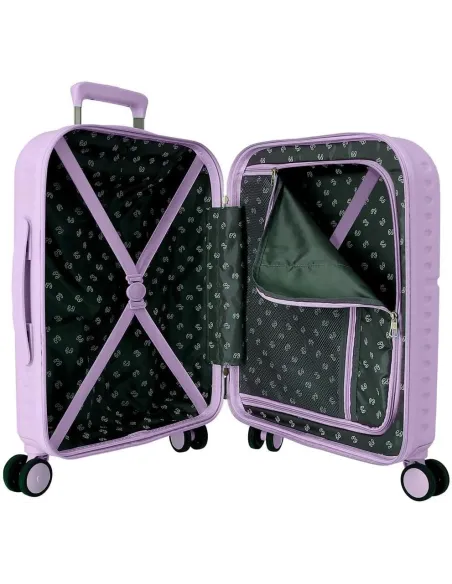 Walizka Kabinowa Pepe Jeans Accent Fioletowa Podróżna Na Kółkach 37 l ABS