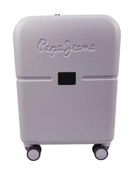 Walizka Kabinowa Pepe Jeans Accent Fioletowa Podróżna Na Kółkach 37 l ABS