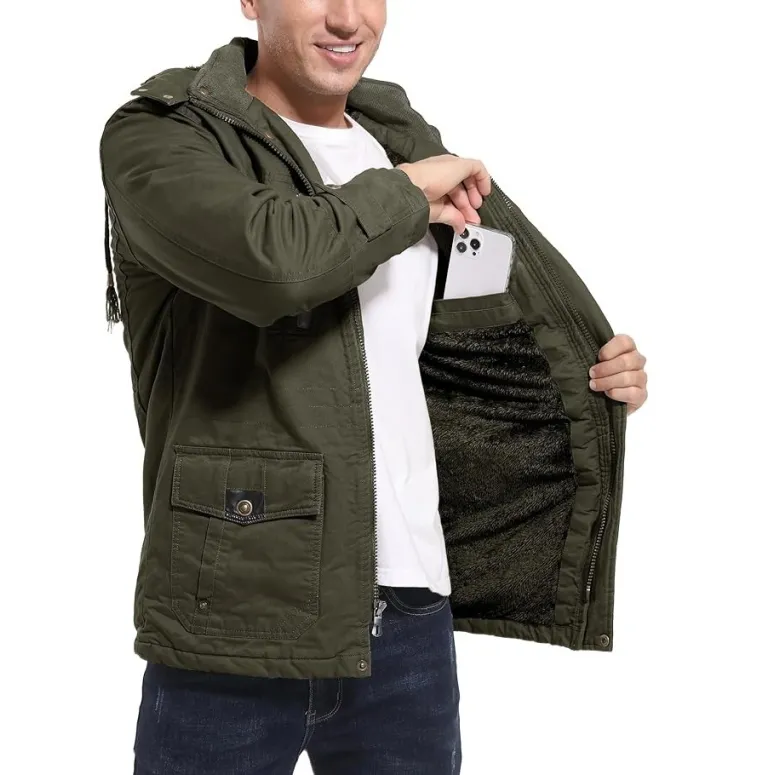 Kurtka Męska Magcomsen Cargo Z Kapturem Zielona Outdoorowa Wiatroszczelna M