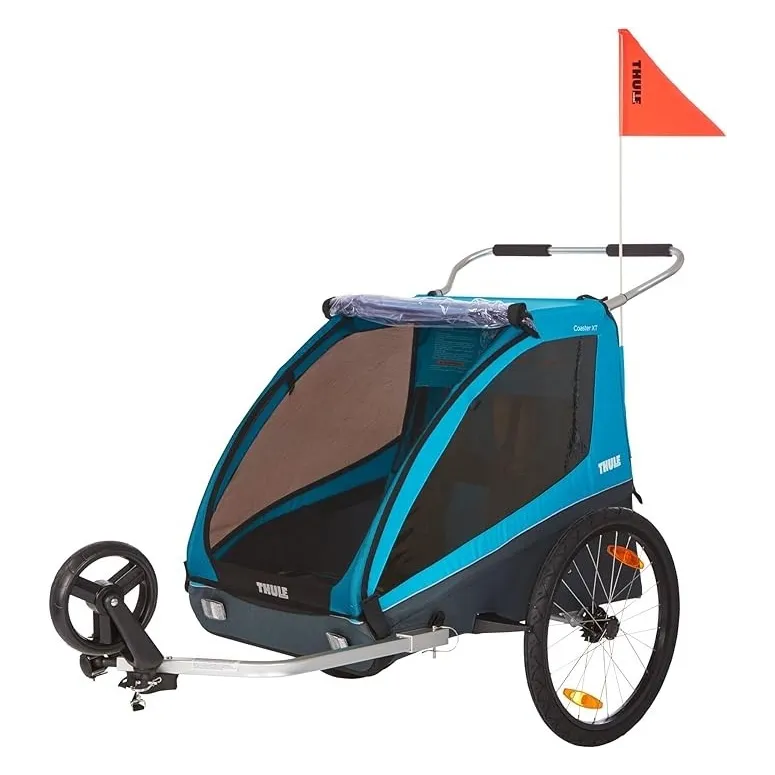 Przyczepka Rowerowa Spacerowa THULE Coaster XT Dla Dwójki Dzieci Max 45kg