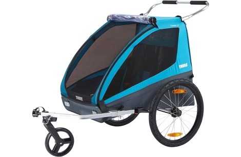 Przyczepka Rowerowa Spacerowa THULE Coaster XT Dla Dwójki Dzieci Max 45kg