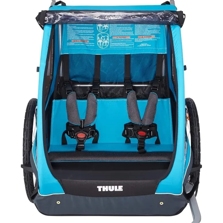 Przyczepka Rowerowa Spacerowa THULE Coaster XT Dla Dwójki Dzieci Max 45kg